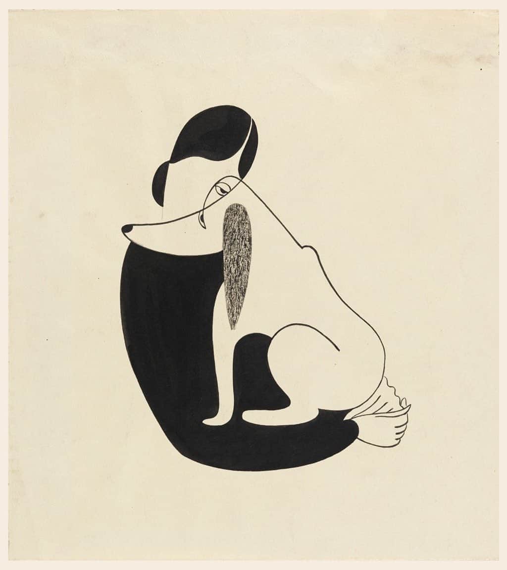 スミソニアン博物館さんのインスタグラム写真 - (スミソニアン博物館Instagram)「Right now, we're grateful for dogs. And drawings of dogs. This one is by Christina Malman and from our @cooperhewitt’s collection. Malman was best known as a cartoonist for The New Yorker, and this piece—“Woman and a Dog"—was published in a 1935 issue, just as she was starting her career. #MuseumMomentOfZen #MuseumFromHome #5WomenArtists #WomensHistoryMonth #BecauseOfHerStory」3月31日 1時34分 - smithsonian