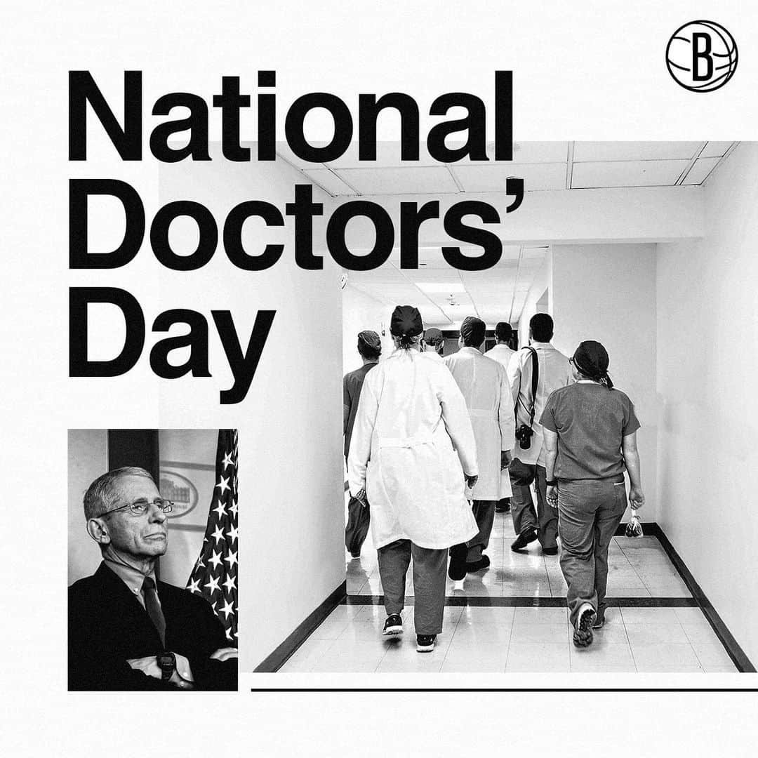 Brooklyn Netsさんのインスタグラム写真 - (Brooklyn NetsInstagram)「From one of Brooklyn's finest, leading the fight at the national level, to all the heroes working around the clock: we thank each and every one of you. #NationalDoctorsDay」3月31日 1時45分 - brooklynnets