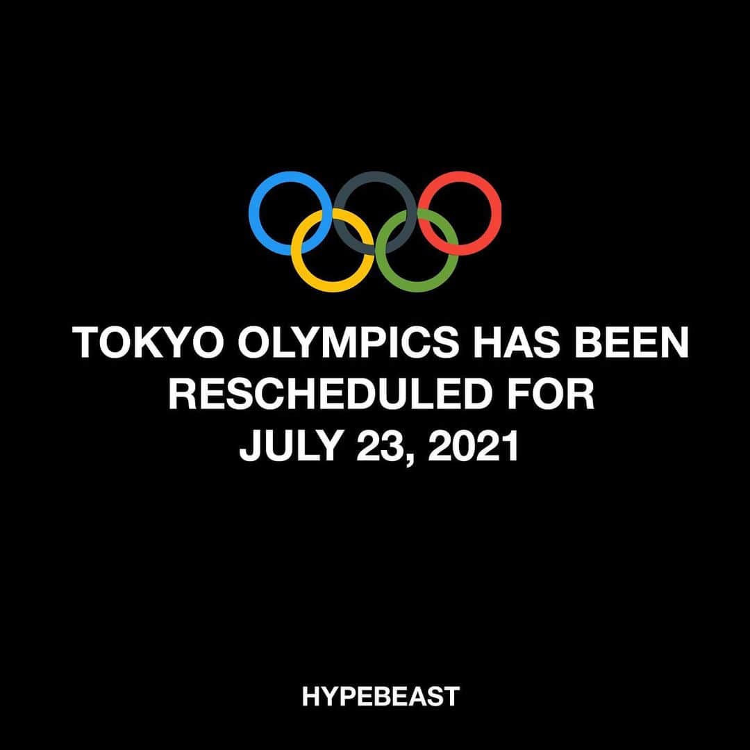 HYPEBEASTさんのインスタグラム写真 - (HYPEBEASTInstagram)「@hypebeastsports: The 2020 #TokyoOlympics has officially been postponed to July 23, 2021.」3月31日 5時28分 - hypebeast