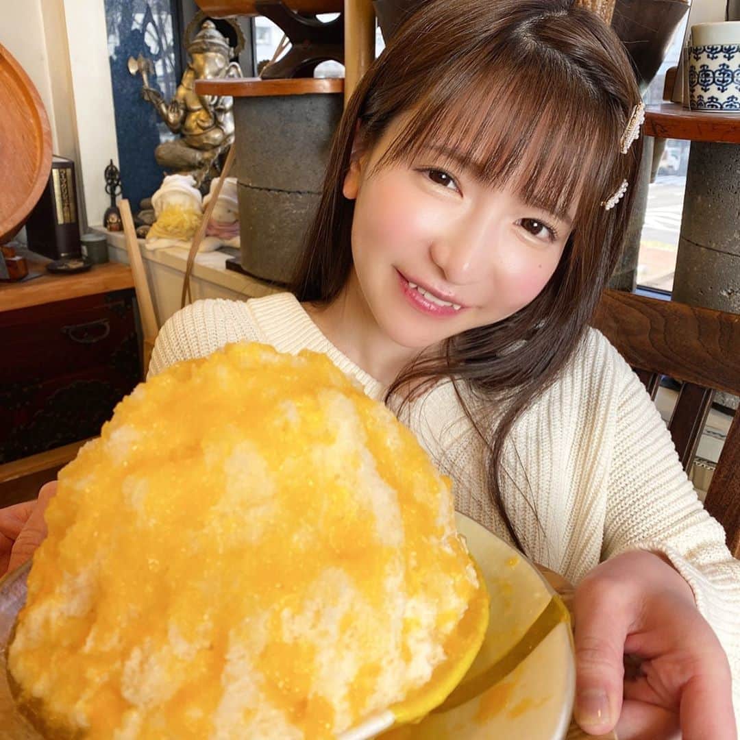 もえのあずきさんのインスタグラム写真 - (もえのあずきInstagram)「真冬でも食べたいかき氷🤤💓 #かき氷 #かき氷部 #凡くら#かき氷凡くら #」3月31日 16時03分 - moeazukitty