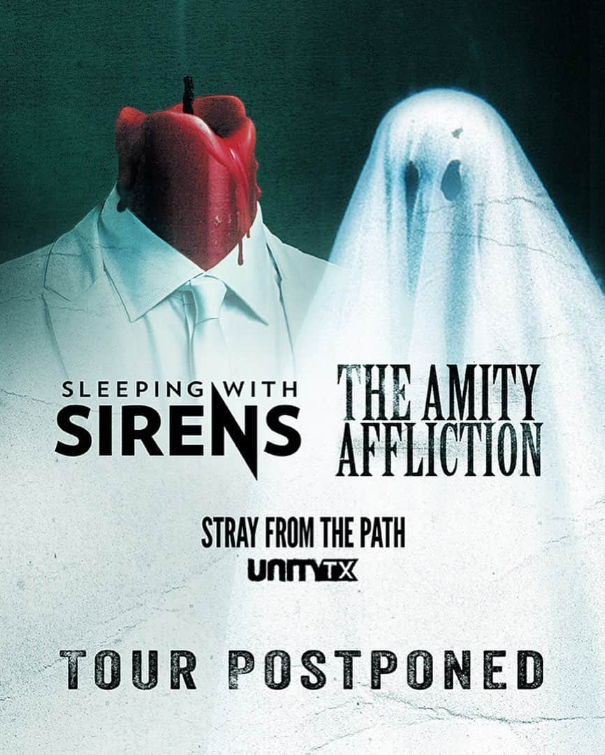 ニック・マーティンのインスタグラム：「This may not come as a surprise, but we have to announce that we have to postpone our upcoming tour with The Amity Affliction, Stray From The Path and UnityTX. The health and safety of everyone who attends our shows is of the utmost importance to us, and it is not possible to play these shows as scheduled, in order to follow the current social distancing guidelines.  This all may seem obvious, but we will really look forward to getting back out there and seeing you all.  We will announce new dates as soon as we can, and all previously purchased tickets and VIP WILL be honored for any and all rescheduled shows. In the meantime, stay tuned for updates and please practice the necessary precautions to keep you, your loved ones and our communities safe.」