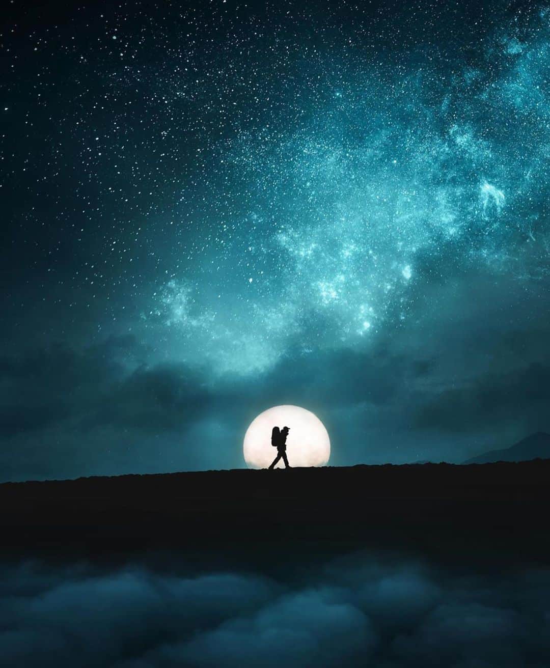 Canon Photographyさんのインスタグラム写真 - (Canon PhotographyInstagram)「Awesome edit by @furstset  Curated by @henry.nathan  #digitalart #moon #mood #landscape #stars」3月31日 18時44分 - cpcollectives