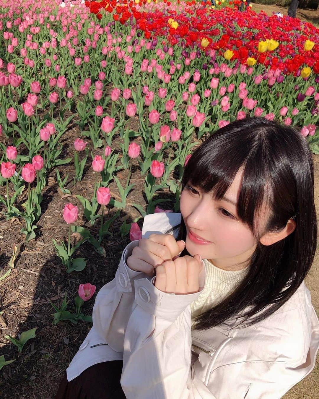 岡田夢以さんのインスタグラム写真 - (岡田夢以Instagram)「. . …少し前の写真ですが…っ🌷♡*ˊᵕˋ* . . #チューリップ が綺麗でした…✨ この日、#ぽかぽか で気持ち良かったな…っ🌷 . 毎日 色んなことがありますが、 そういう時こそ、しっかり自分を立てて 少しでも 明るくポジティブに笑顔で過ごせたらいいなと日々 自分自身に思います…*ﾟ‪(*´ᵕ`*)‬ . . 🌷✨」3月31日 20時24分 - mei_okada0519