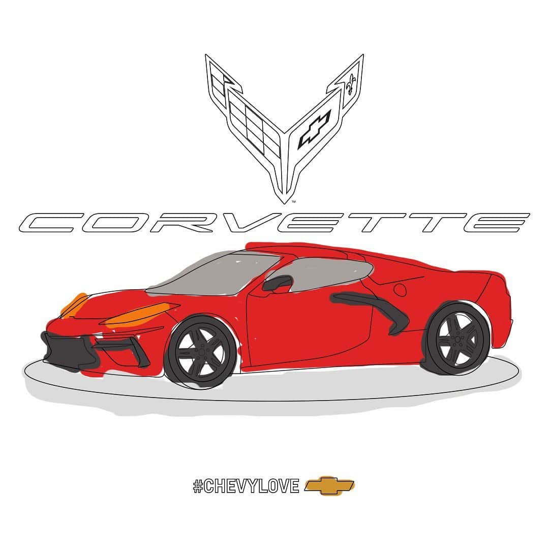 シボレーのインスタグラム：「Running out of ideas on how to entertain your household? Grab your coloring tool of choice and check out a #ChevyLove inspired project in our Stories.」
