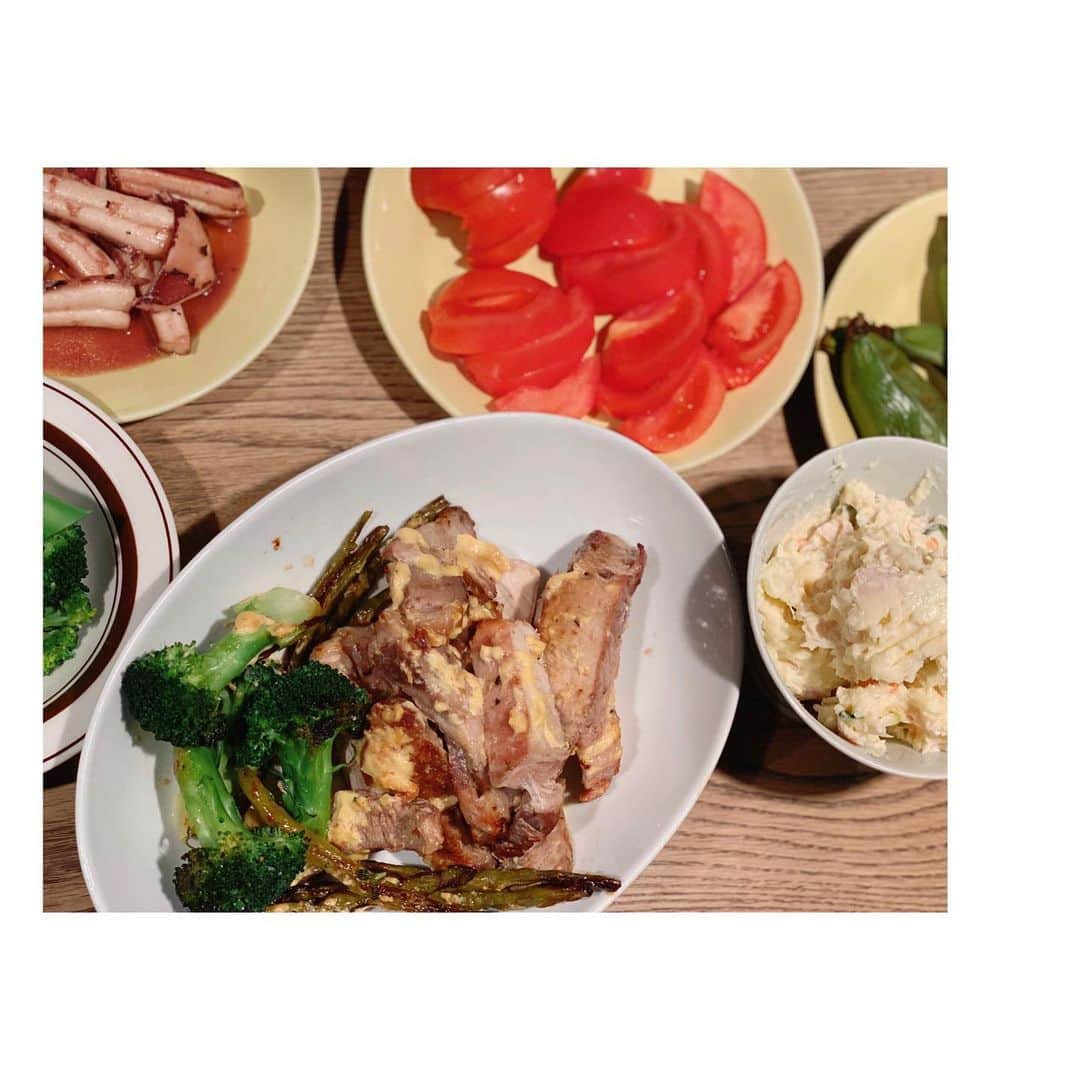 藤本美貴さんのインスタグラム写真 - (藤本美貴Instagram)「夜ご飯のメインは豚の味噌マヨ焼き♡」3月31日 22時15分 - mikittyfujimoto