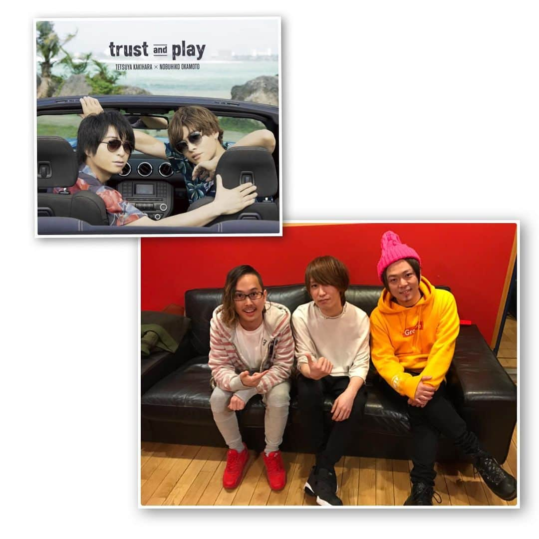 鈴木渉さんのインスタグラム写真 - (鈴木渉Instagram)「本日発売、柿原徹也×岡本信彦Collaboration Mini Album『trust and play』  M2.One Morning でベースを弾いています。作編曲を手掛けた睦月くんと今日が誕生日のドラムのSoy(おめでとう㊗️)とのRecの時の写真を添えて。  是非チェックしてみてください〜！ #柿原徹也  #岡本信彦 #trustandplay  #睦月周平 #Soy #鈴木渉」4月15日 14時49分 - watarumble0223