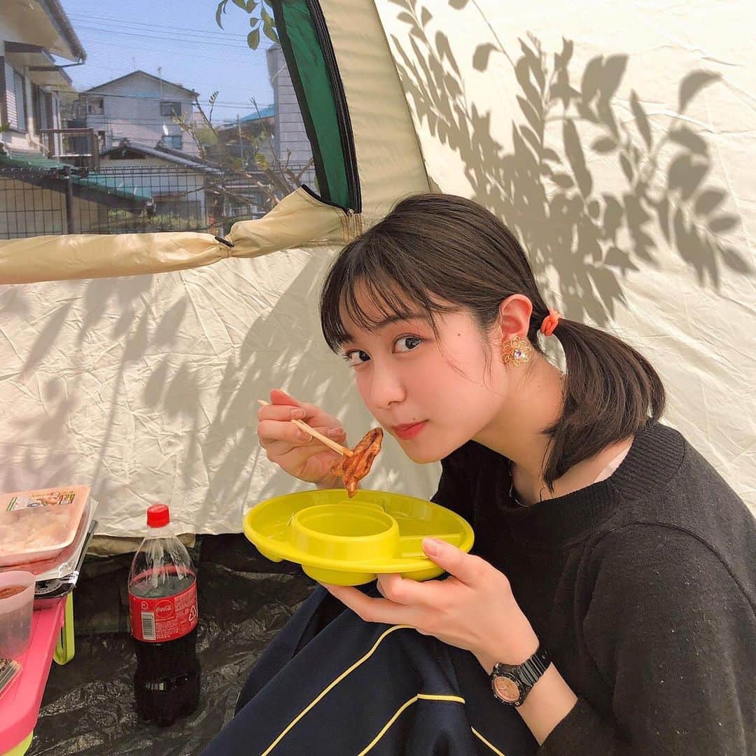 赤崎月香さんのインスタグラム写真 - (赤崎月香Instagram)「・ おうちのお庭でおうち焼肉！」4月15日 17時14分 - tsukika_akasaki