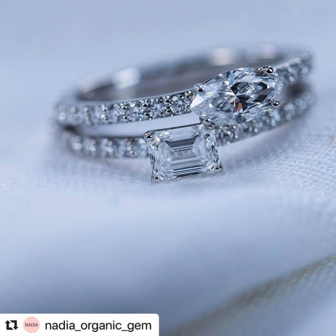 Maison de NADIA （メゾン・ド・ナディア） さんのインスタグラム写真 - (Maison de NADIA （メゾン・ド・ナディア） Instagram)「#Repost @nadia_organic_gem with @make_repost ・・・ レイヤード使いなら、さらに魅力の増すNADIAのコーディネイトダイヤモンド。 オーバルカットとバゲットカット、表情の違うダイヤモンドを組み合わせれば そのミックス感がスタイリッシュ！チャーミングな私だけの手元が完成です。 リング￥(各）990.000（税込）  Pear shape, Marquise, Bagguette ．．．variety of different shapes, they are enjoyable to wear as you like to have your own style.  #organicluxury #organic #diamond #colourdiamond #nadiaorganicgem #hijewelry #madeinjapan #visitjapan #thisisjapan #artisan #ginza #ginzashix #ダイヤモンド  #カラーダイヤモンド #オーガニック #ジュエリー #銀座 #銀座six#」4月1日 19時54分 - maison_de_nadia