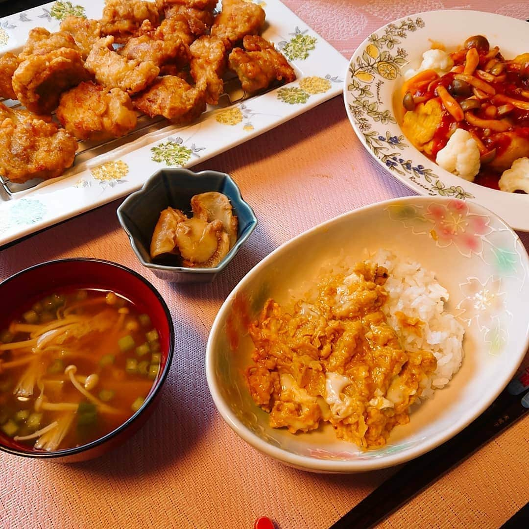 佐藤実絵子さんのインスタグラム写真 - (佐藤実絵子Instagram)「〔北京飯〕ごはんのきろく🍚🍴 * 献立は‥ 🔸北京飯 🔸かぶのサラダ 🔸カリフラワーのトマトソースかけ 🔸お味噌汁 * またまた久しぶりになってしまったー😁 * コロナウイルスの影響で皆さんお暇してるのかな？？ 私も少しずつ影響が出てきましたが、ここからどうなるのか、出口が見えない感じが不安をそそります😭 * 皆さんと一緒に元気にこの危機を乗り越えられますように！！！ またライブができますように！ * 新しい一曲YouTube編集中です！早く仕上げてみんなに楽しんでもらえるように頑張ろう💙 * #みえこごはん #北京飯 #夕ごはん #夜ごはん #二人ごはん #ふたりごはん #おうちごはん #おうちごはんlover #しあわせごはん #家庭料理 #献立 #デリスタグラム #デリスタグラマー #クッキングラム #うつわ好き #うつわ #instafood #lovefood #instalove  #foodstagram #japanesefoods」4月1日 20時37分 - mieppp624