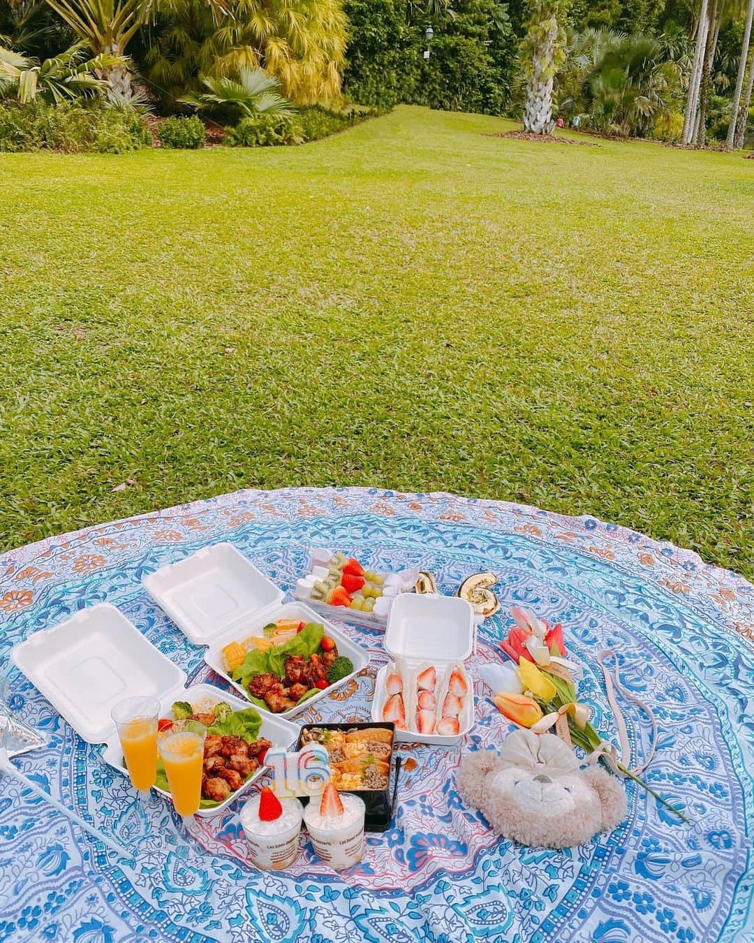 のインスタグラム：「🎂Happy 16th Birthday🎂 ・ 🌸3月31日🌸 ・ リクエストにお応えしてPicnic party🧁🍡 ・ 謙虚で真面目で努力家の長女👧🏻💕 ・ いつもサポートしてくれてどうもありがとう☺️ ・ こんな時だから派手にはしてあげられなかったけど、喜んでくれて良かった❤️ ・ I love you so much 💖💜💙 ・ 1日も早く穏やかな日が戻ってきますように🙏✨🌍 ・ #2020 #sg #birthdaygirl #16yearsold #picnic #congratulations #31march」