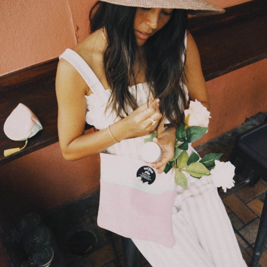 Tamikoのインスタグラム：「a couple months ago, we shot the new dreamy collection for @brixtonwomens x @sandymagazine 🌸💗🎀🌿 wonder when we’ll wake up from this odd dream we seem to be living in lately? stay kind stay healthy stay creative everyone x」