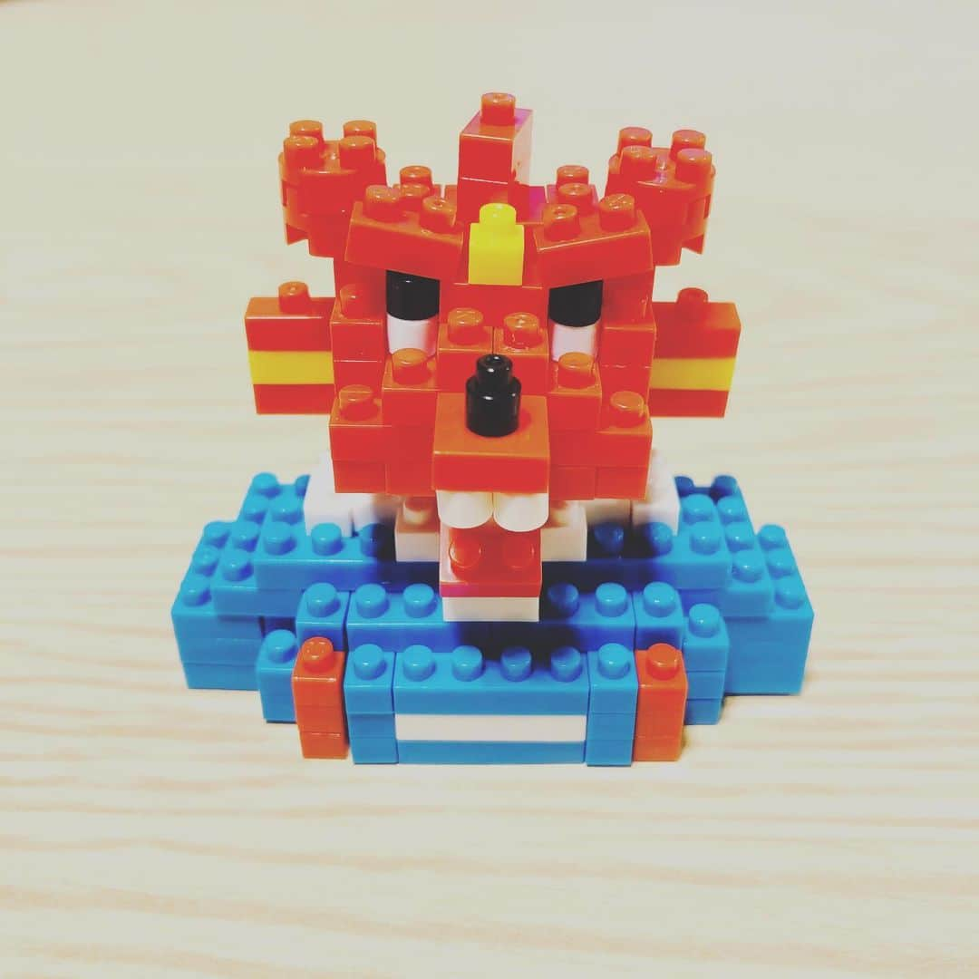 三上正貴さんのインスタグラム写真 - (三上正貴Instagram)「ナノブロックに挑戦🐺🧱 #nanoblock #ナノブロック #ルーパスくん  #ドリー #lego #レゴ #ラグビー #rugby」4月1日 18時43分 - mikamim1