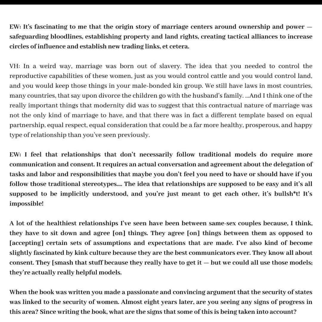 エマ・ワトソンさんのインスタグラム写真 - (エマ・ワトソンInstagram)「At the beginning of last month, when life for some of us hadn't yet completely shifted, I was honoured to have spoken with Dr. Valerie Hudson about her book, Sex and World Peace. We spoke about what inspired her to write her book and the realisation that how we’ve treated women is actually the template for how we’ve treated our Earth. Swipe to read the full piece. 🌍 ✌🏽 Photo by talented - @macksfilms⁣ ⁣ @djunabel @majormoonn @kateydenno @lihiyogini」4月1日 19時08分 - emmawatson