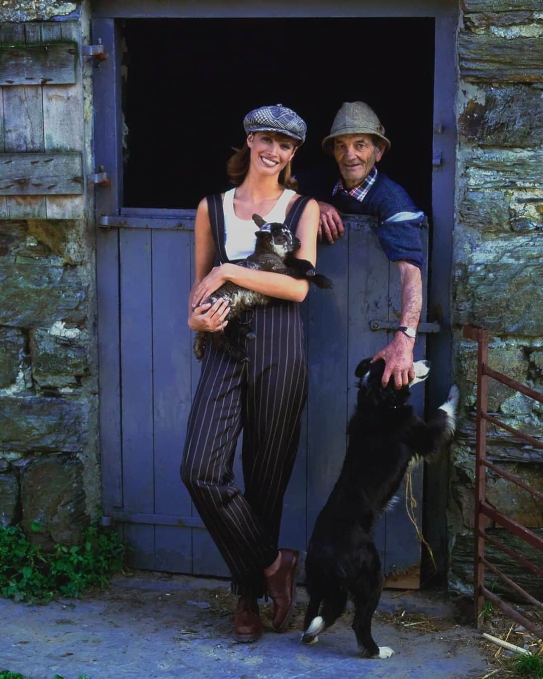 British Vogueさんのインスタグラム写真 - (British VogueInstagram)「While country pursuits remain out of reach as we #StayHome, there’s some comfort to be found in pastoral scenes from the Vogue archives. Who can forget when #BritishVogue dispatched supermodel #ChristyTurlington to a farm in rural Wales in the early ’90s, where she quickly set about befriending the local four-legged residents (and where, incidentally, a herd of goats is currently taking advantage of the coronavirus lockdown to run riot through the streets)? Click the link in bio for the best goats (and a few sheep) ever featured in the magazine’s pages – because we could all use a little Capricorn energy to get us through this testing time.  Photographed by Arthur Elgort, from the Condé Nast archive.」4月2日 5時00分 - britishvogue