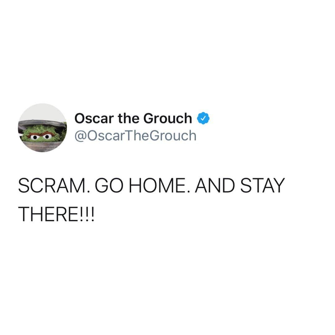 セサミストリートさんのインスタグラム写真 - (セサミストリートInstagram)「YEAH, what the grouch said 👆🏼 • • • #sesamestreet #oscar #oscarthegrouch #stayhome #homeschool #homeschooling #quarentine #funny #stayhomechallenge #parenting #momlife #dadlife #kidscontent」4月1日 21時53分 - sesamestreet