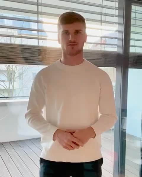 ティモ・ヴェルナーのインスタグラム：「Das wollte ich einfach mal gesagt haben!☝️ DANKE & bleibt gesund! #WirAlle」