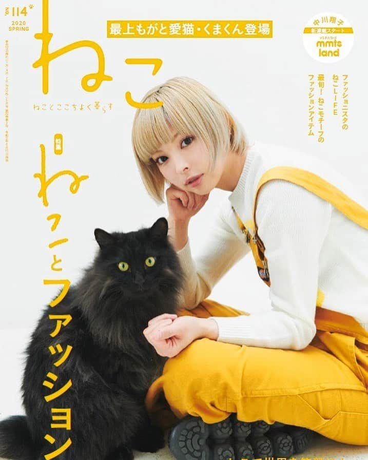 ねこさんのインスタグラム写真 - (ねこInstagram)「ででーん❣️😚🏆✨ 4月11日(土)発売予定の雑誌「ねこ 114号」🙋🏻❤️表紙が出来上がりましたので、一足早く皆さまにお届けしますっ🌞✨ 今回表紙を飾ってくださったのは、#最上もが (@mogatanpe )さん❣️❣️そして、左に写るねこちゃんは、最上もがさんの愛猫、くまくん😆❤️バッチリ決めてくれました〜😊📸✨ 現在、インスタグラムでもたくさん投稿頂いている、#ねこは人を笑顔にする 企画😃🌈雑誌掲載分として応募してくださった皆さまありがとうございました😁💓今回は、いつも以上にいっぱい選ばせて頂きまして、何枚かには、手書きの文字入れもしました〜😋💓発売を楽しみにしていてくださいな👾💞 詳細はまた随時upしていきますっ❣️❣️🙋🏻🌴 #neko_magazine #NEKONOBA #ねこマガジン #ネコノバ #ねこ #猫 #cat #catstagram #cat #ねこ114号 #雑誌ねこ #最上もが」4月2日 22時51分 - neko_magazine