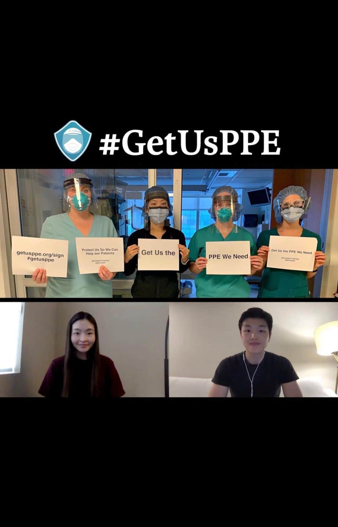 マイア・シブタニのインスタグラム：「Right now, healthcare workers are on the frontline battling COVID-19. They are bravely doing their best to take care of everyone, but they are also experiencing a critical shortage of PPE (personal protective equipment). Like many of you, Alex and I are self-isolating and practicing social distancing. These two things are very important, but beyond admiration and appreciation, we believe that healthcare workers need our help so that they can keep themselves, their families, and their patients safe.  We’ve decided to launch a GoFundMe Charity page in partnership with GetUsPPE (@getusppe). This coalition was founded by a group of prominent Emergency Medical physicians and built by volunteers to combat the escalating crisis of diminishing PPE supply for healthcare workers. In a very short amount of time, GetUsPPE has unified a massive, multifaceted PPE donation base and have partnered with grassroots organizations across America. Together, they are putting critical PPE in the hands of our healthcare workers.  Alex and I are setting an initial goal of $10,000 and are kicking off this fundraiser by each donating $1,000. We will also be covering all of the transaction fees until we reach this first goal. That means that 100% of your donation will go directly to GetUsPPE. Please join us and contribute whatever you can.  Please don’t wait until someone you love suffers from this virus. By donating to #GetUsPPE, you are supporting our courageous medical professionals across the country who are working, as a team, to help us. I believe we can be a team, too. Please join us and support #GetUsPPE. #zoomparty ***Link is in my bio! 🙏🏼」