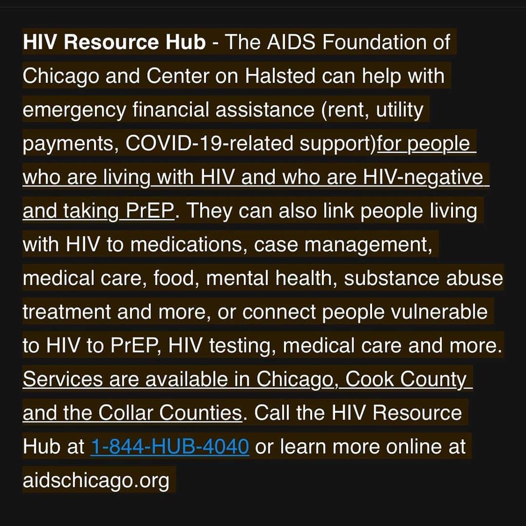 ニック・ジェフスのインスタグラム：「🚨Important information for those in the Chicagoland area living with HIV or are HIV negative and taking PrEP. Please share! 🚨」