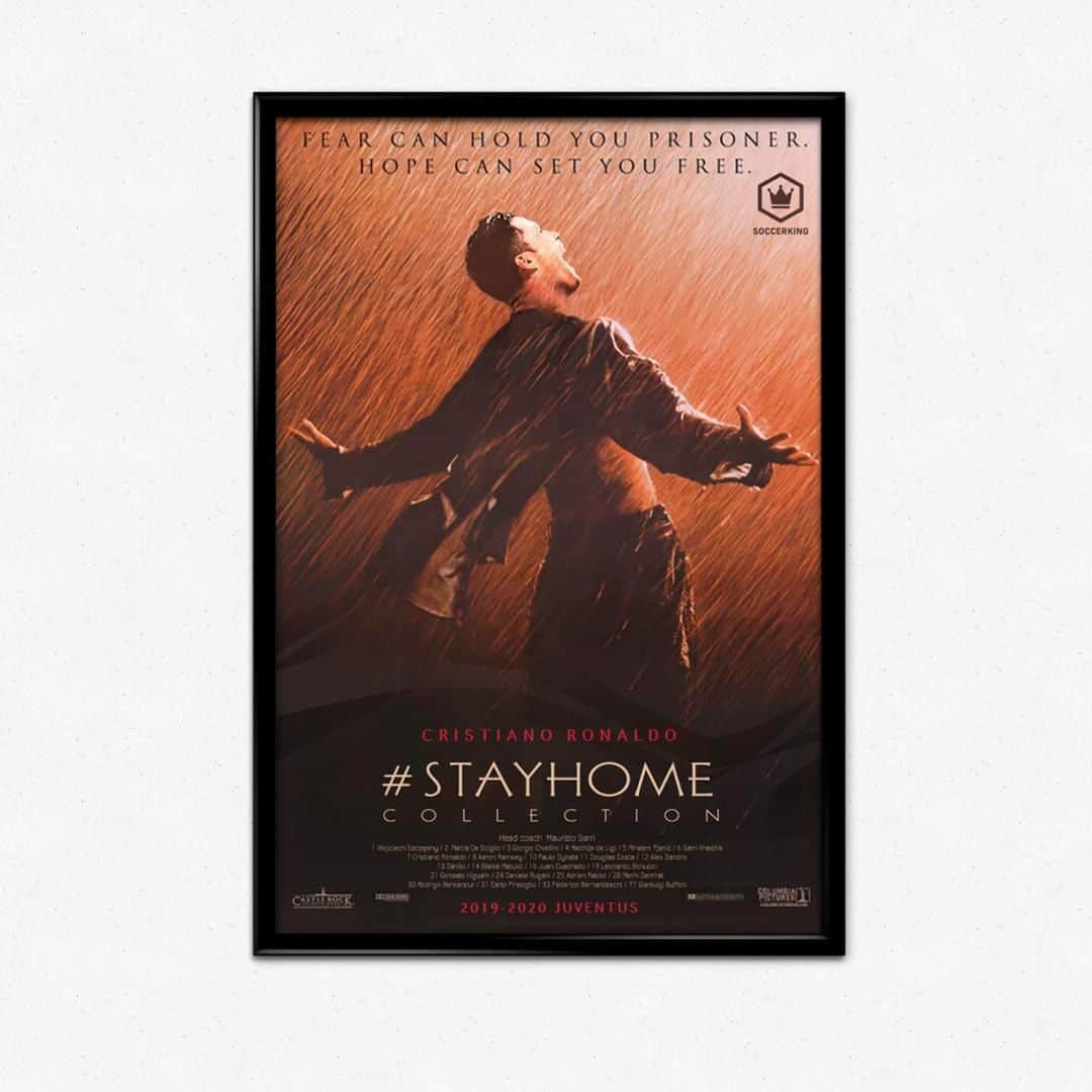 のインスタグラム：「#StayHomeWithMovies⠀ ⠀ #CristianoRonaldo @cristiano⠀ via 『ショーシャンクの空に』（The Shawshank Redemption）／1994⠀ ⠀ Photo by Getty Images⠀ #TheShawshankRedemption #soccerking #サッカーキング」