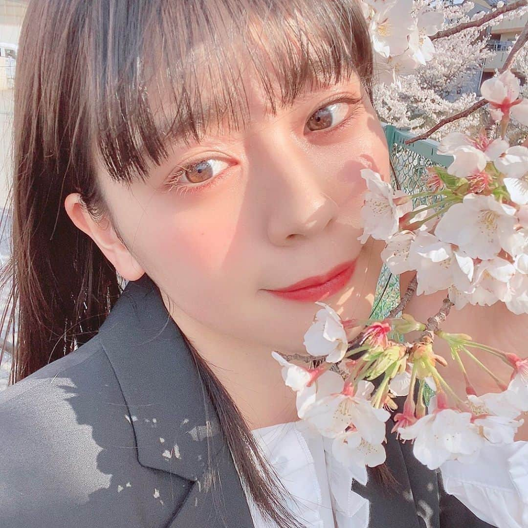 坂井仁香さんのインスタグラム写真 - (坂井仁香Instagram)「自撮りも載せちゃう☺︎ 午後もがんばろう👍  #桜　#さくら　#春　#はる　#スーツ」4月3日 11時30分 - hitoka_sakai_official