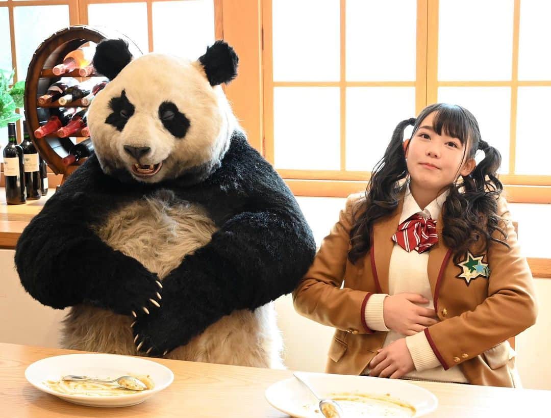 星星（セイセイ）さんのインスタグラム写真 - (星星（セイセイ）Instagram)「😚 . #腹パン #食った食った〜 . きょうの #ベラベラENGLISH は… 🌟I’m full 🌟お腹いっぱい . #星星 #パンダ #panda #pandagram #パンダ好きな人と繋がりたい #レイア #相方 #ZIP!」4月3日 12時15分 - seisei_panda