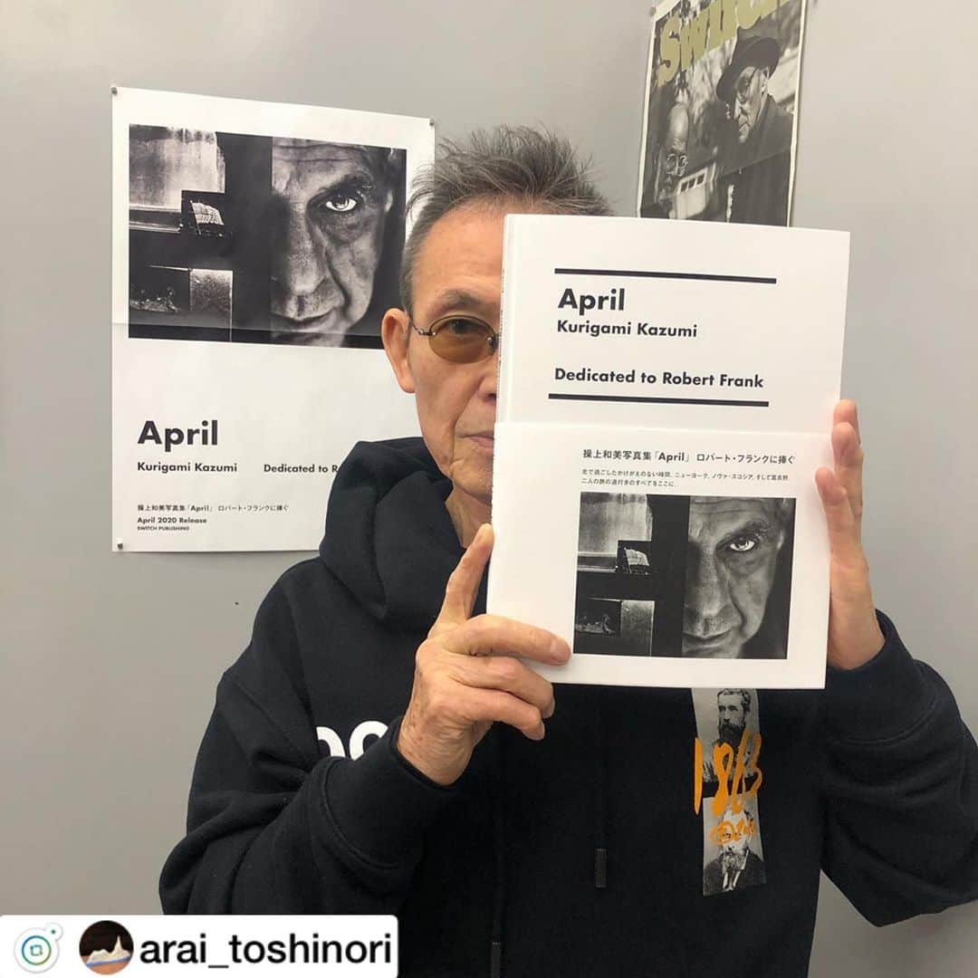 SWITCHさんのインスタグラム写真 - (SWITCHInstagram)「Repost from @arai_toshinori . 操上和美写真集『April』が完成しました。4月10日発売です。ロバート・フランク追憶の貴重な一冊となりました。#ロバートフランク #操上和美#switch_magazine」4月3日 12時41分 - switch_magazine