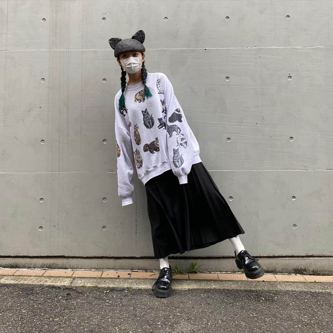 相羽瑠奈さんのインスタグラム写真 - (相羽瑠奈Instagram)「🐈🐈🐈 今日は動きやすい ゆるゆる白黒ニャンコで頑張りました 🐱🖤♡」4月3日 22時52分 - rone.runa