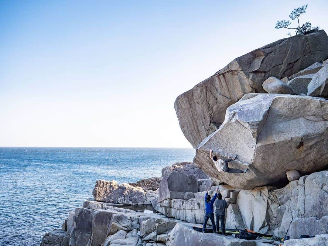 中島徹さんのインスタグラム写真 - (中島徹Instagram)「problem: Drink the Sea V12 climber: @shouichi_nishiwaki」4月3日 23時25分 - saruzaemon9