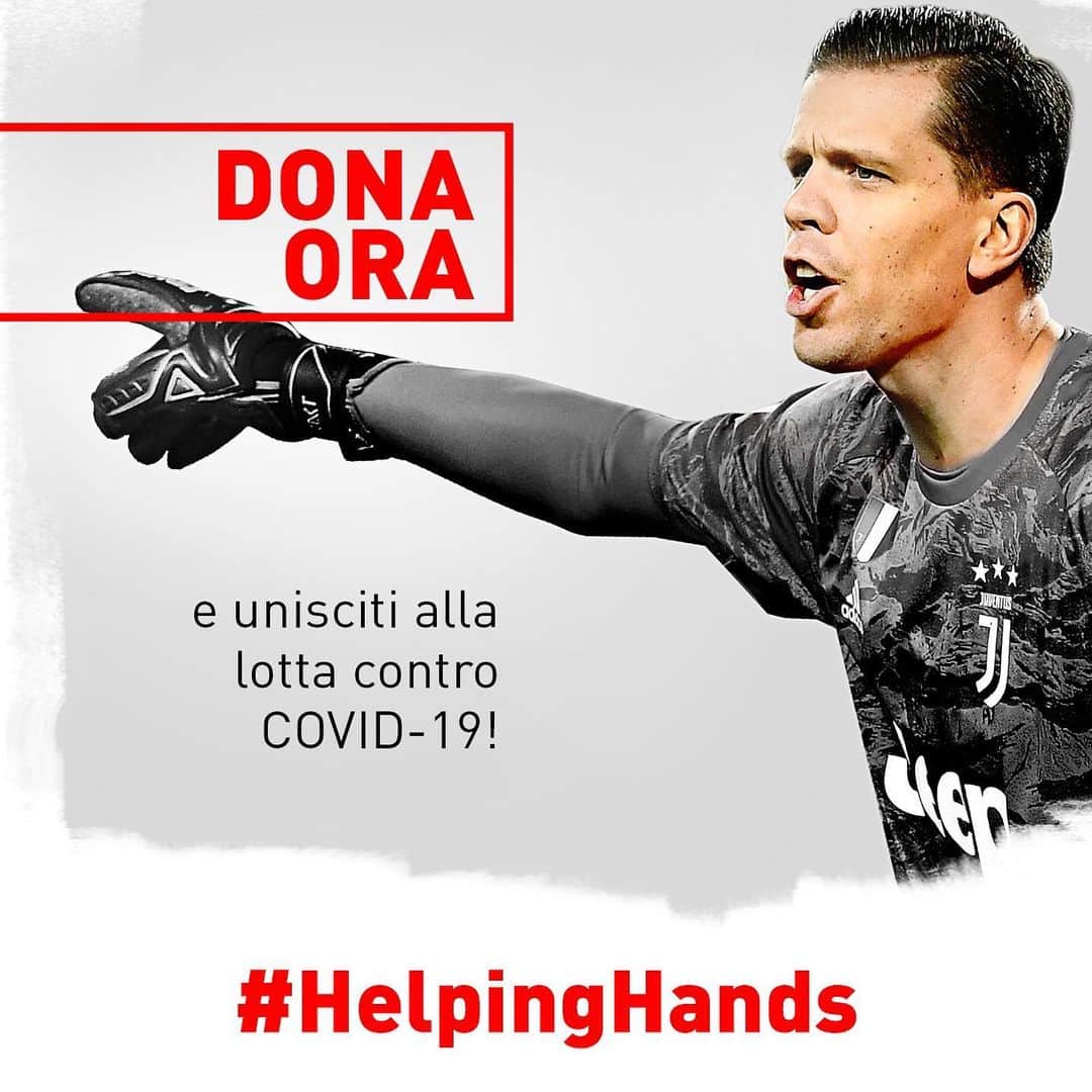 ヴォイチェフ・シュチェスニーのインスタグラム：「#HelpingHands Together we are strong!❤ Donate now to support the Sacco hospital in their daily fight against the coronavirus. Click the link in my bio and make your donation. Now we are all part of the same team!」