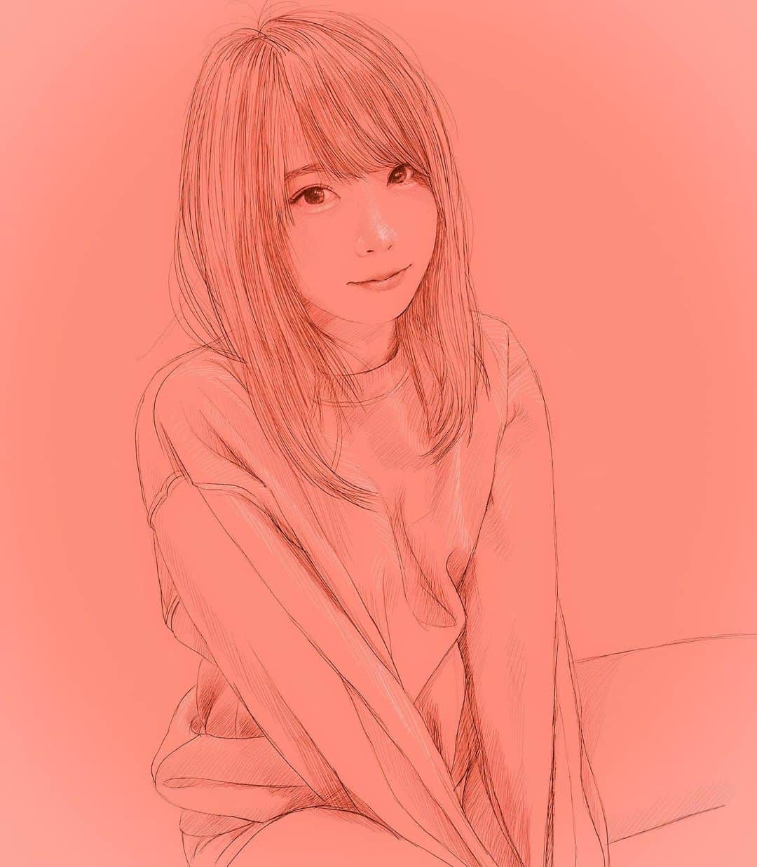 のインスタグラム：「『えなこさん(@enakorin )』 #似顔絵 #イラスト #イラストレーション #コスプレイヤー #えなこ #えなこりん #caricature #illustration #portrait #artwork #drawing #cosplay #cosplayer #enako」