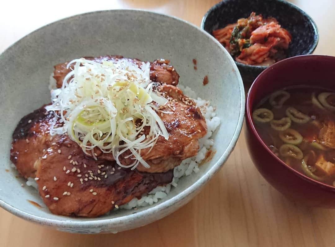 佐藤大さんのインスタグラム写真 - (佐藤大Instagram)「昼御飯は豚丼にしました。美味いよ、ガツガツ行けます。 #夫婦飯 #椿鬼奴 #グランジ大  #豚の照り焼きは最強」4月4日 13時16分 - satodaidaidai