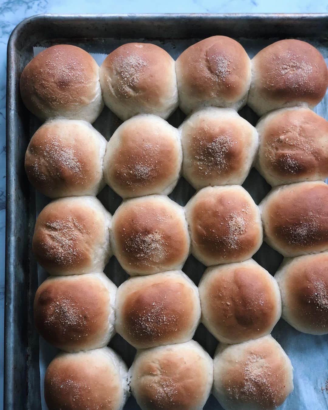 Antonietteのインスタグラム：「Pan de sal is so pan de satisfying! A common bread from the Philippines, it is versatile and can be eaten anytime of the day. I like it freshly baked with a slice of strong Irish cheddar. 🧀 It’s very easy! Only 7 ingredients, can be done in a mixer with a dough hook, and worth making! I’ve shown how to do it with my non-moisturized hands in my highlights. 💅🏼😆 #quarantinecooking」