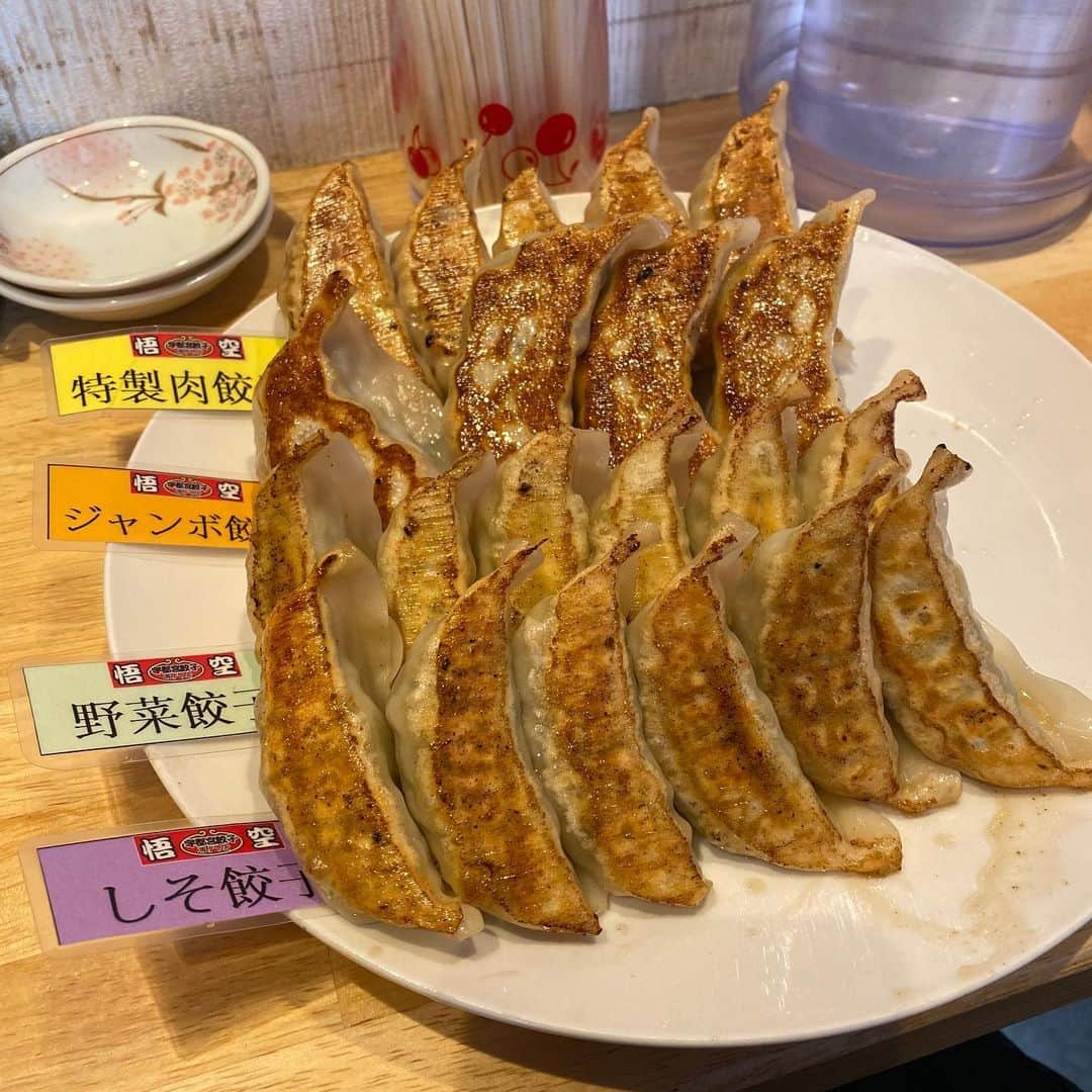 華山志歩のインスタグラム：「﻿ 前にお友達と餃子を食べに宇都宮に行った時の🥟﻿ ﻿ 1日に12種類くらい食べてたっぽい🤤﻿ ﻿ 餃子ってなんであんなにパクパク﻿ 食べれちゃうんだろう〜？？﻿ ﻿ 本当に無限に食べれそうで﻿ 自分の胃袋に驚いたよ！！！！﻿ ﻿ 全部が全部美味しかったなーーーー🤤❤️﻿ ﻿ ﻿ 1枚目▶︎#宇都宮餃子専門店悟空﻿ ﻿ 2枚目▶︎#餃天堂﻿ ﻿ 3枚目▶︎#餃子宇都宮みんみん﻿ ﻿ 4.5枚目▶︎#宇都宮餃子宇味家」