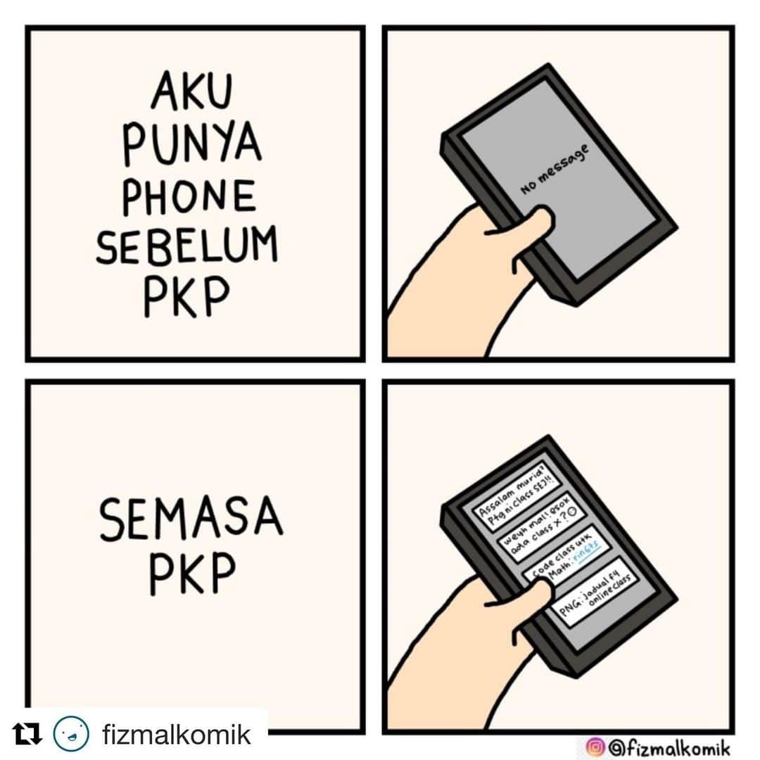 Koleksi Komik Malaysiaさんのインスタグラム写真 - (Koleksi Komik MalaysiaInstagram)「#Repost @fizmalkomik with @get_repost ・・・ "ONLINE CLASS" . . #fizmalkomik#komik#art#comic#cartoon#kartun#malaysia#melayu#onlineclass#perintahkawalanpergerakan #stayhome」4月4日 15時01分 - tokkmungg_exclusive