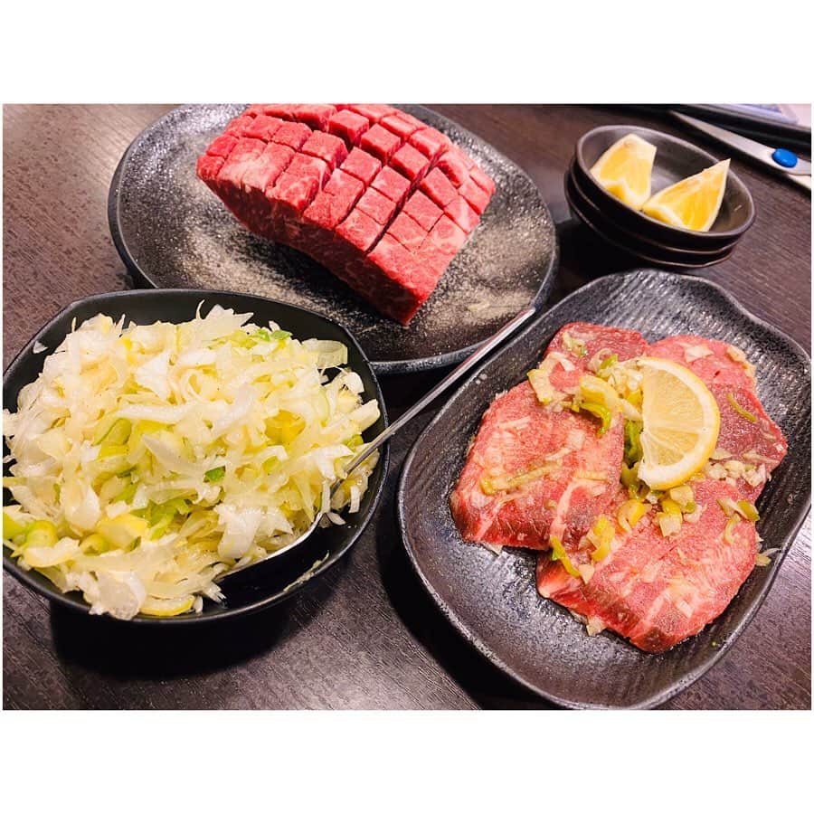 有明ゆなさんのインスタグラム写真 - (有明ゆなInstagram)「パワーつけたくて肉(*´꒳`*)！ 〆は冷麺！ . . . . #にく #肉 #ニク #冷麺 #〆 #〆は」4月4日 20時21分 - ariake_yuna