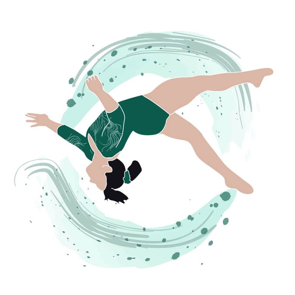 エミリー・チャンさんのインスタグラム写真 - (エミリー・チャンInstagram)「Alexa Moreno @alexa.morenomx from Mexico 🇲🇽 2018 world bronze medallist and 2016 Olympian 🥰 #gymnastics #illustration」4月4日 20時16分 - flipflytumble