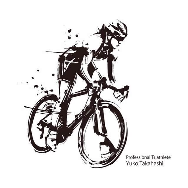 高橋侑子のインスタグラム：「Illustrated by @fudeemon 🖌 #illustration #brushart #triathlon @fudeemon さんに描いて頂きました☺️ ありがとうございます！！ #イラスト #似顔絵 #筆アート #トライアスロン #トライアスリート」
