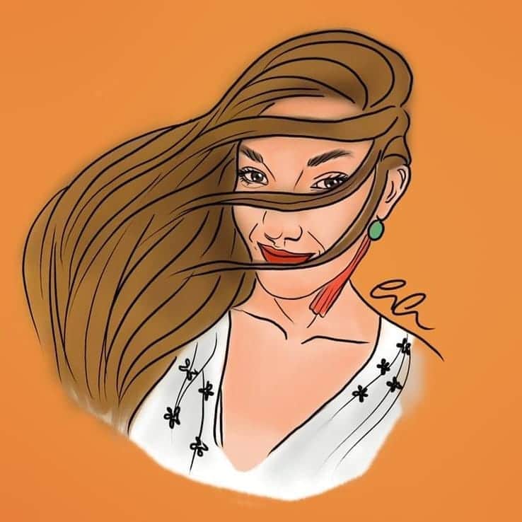 ヴィットリア・レペットのインスタグラム：「Wow! GRAZIE 🧡 @claire_ccrt 🎨」
