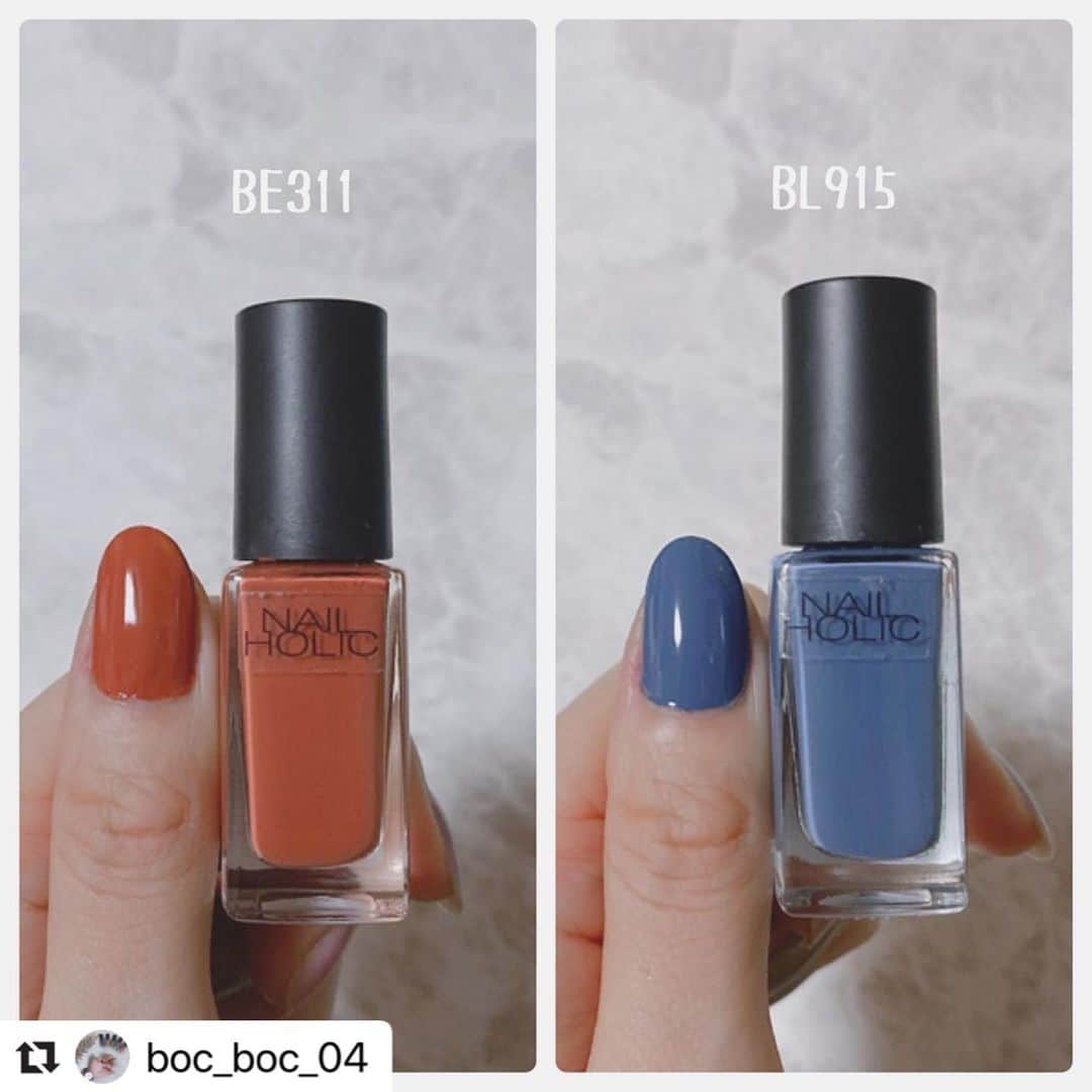 NAIL HOLICさんのインスタグラム写真 - (NAIL HOLICInstagram)「本日は@boc_boc_04 さまの投稿をリポストさせて頂きます♡ . くすみ系のカラーを中心におすすめカラーをご紹介頂きました✨ 組合せもとっても可愛いですね💕いつもありがとうございます！  皆さんも是非マネしてみてくださいね♪ #Repost  #ベタ塗りネイル #単色ネイル ・・・ ' ' いつも投稿見てくれてる方たちは またこれかよ、いつものじゃん！って 思うかもしれないけど今日は季節感抜きで 私が個人的に大好きでおすすめしたい NAIL HOLICのカラーを定番色の中から ご紹介してます( ´-` ).｡oO ' 他にも色んなカラー持ってるけど こやつらは群を抜いてお気に入りだから めちゃくちゃ投稿に登場してます💅 単色でもベタ塗りでもとにかく可愛い好き ' このカラーおすすめだよ！みたいの あったらみんなのおすすめも是非教えてね🙎💬 ' ' #おしゃれさんと繋がりたい #洋服好きな人と繋がりたい #邦ロック好きな人と繋がりたい #せるふねいる #セルフネイル #セルフネイル部 #ネイル #nailcolor #nailstagram #NAILHOLIC #ネイルホリック  #セルフネイル記録  #ドライフラワーのある暮らし #手元くら部  #nailholic_kose #プチプラネイル  #セルフネイラーさんと繋がりたい #カラーチャート #自爪カラーチャート」4月5日 9時00分 - nailholic_kose