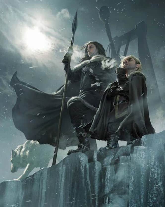 ピーター・ディンクレイジのインスタグラム：「Jon Snow & Tyrion Lannister 🐺🦁」
