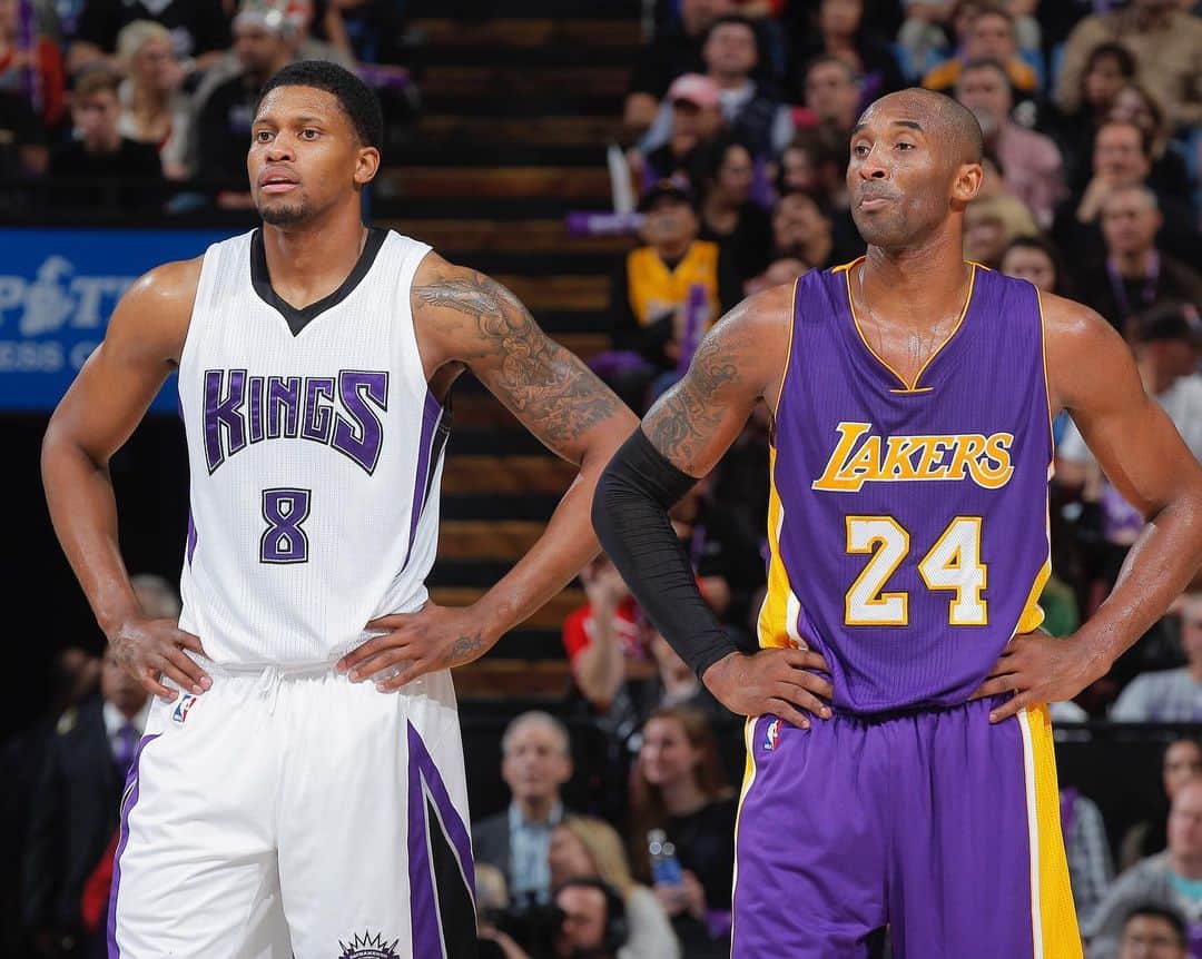 ルディ・ゲイのインスタグラム：「HOF. Respect to 3 of the 🐐’s. RIP Kobe.」