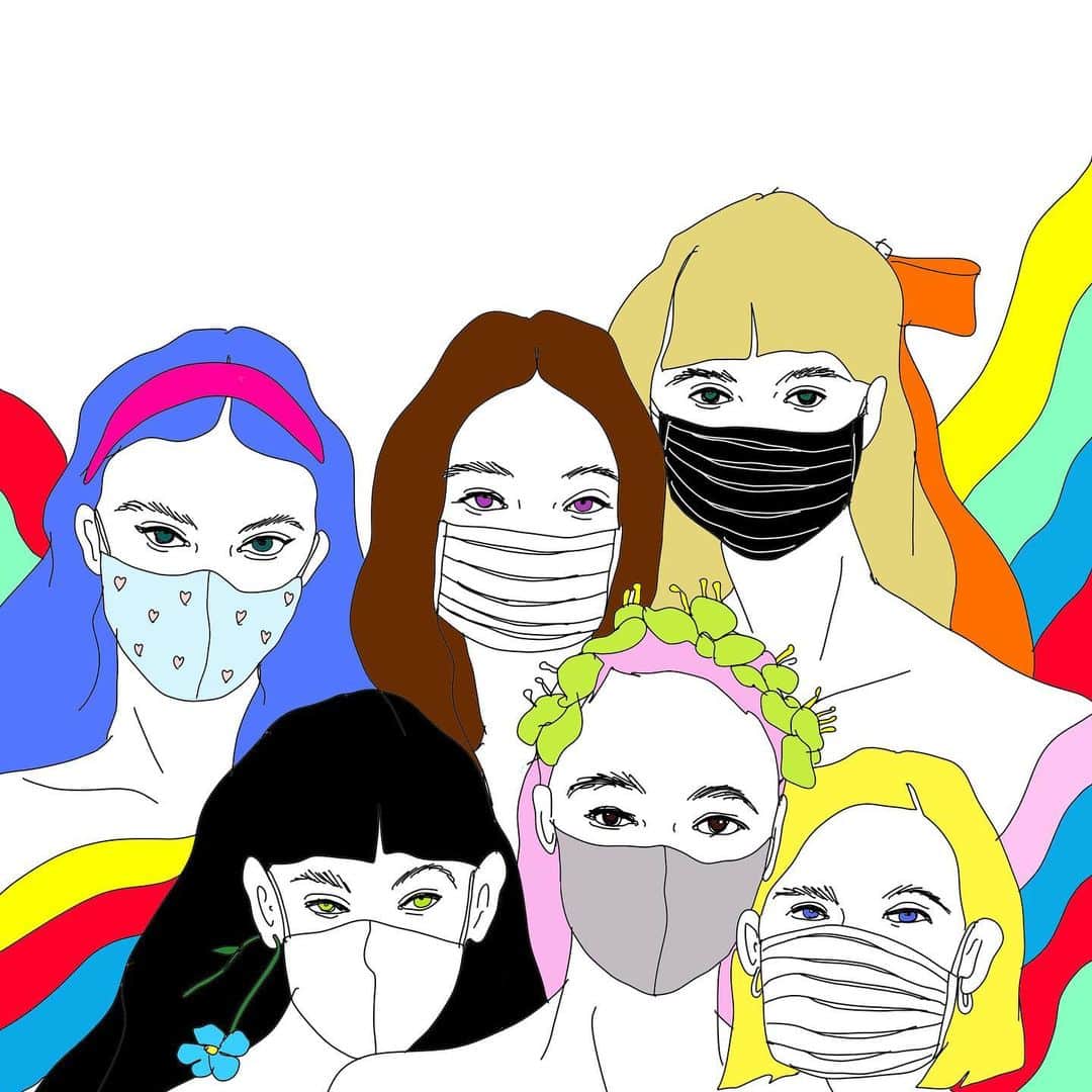 のインスタグラム：「Life goes on And We do it together. おはよう月曜日🌈🌈 #illustration #shentastic #不要不急の外出の自粛を心がけよう」