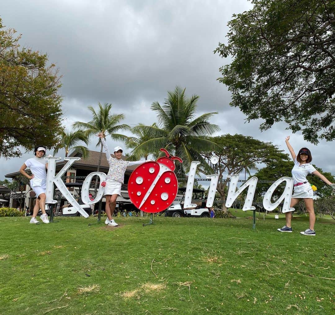 安藤あいかのインスタグラム：「ゴルフ合宿5日目はkoolinaへ⛳️ 結局５日間連続ゴルフしちゃった！こんなの始めて❤️ 楽しかったな、ハワイゴルフ。 次いついけるのかな。  #ゴルフ合宿 #hawaii #koolina #ゴルフ女子 #3人で回ってる風だけど1人帰って行ったの５人だよ」