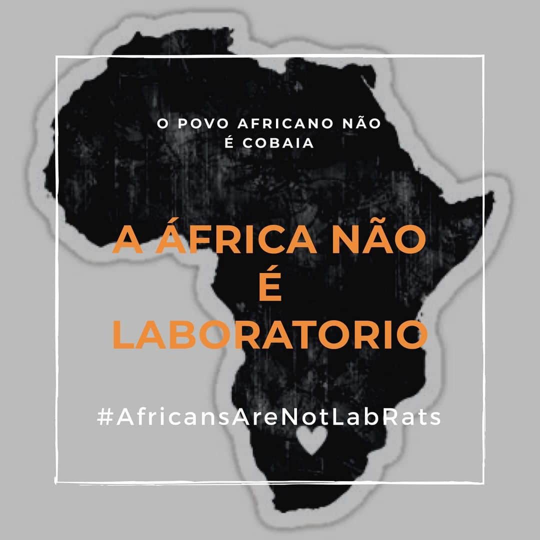 のインスタグラム：「✊🏿 ÁFRICA NÃO É LABORATÓRIO ✊🏿 ⠀  COVID-19 é uma pandemia, atinge toda humanidade. ⠀  No continente asiático e no continente europeu, o número de de vítimas chocam o noticiário mundial. Cientistas já pesquisam sobre a vacina, e ainda não se sabem as contraindicações e reações que o medicamento terá no corpo humano. ⠀  Cientistas franceses sugerem que esta vacina seja testada primeiro na África, continente com menor número de pessoas infectadas até o momento. O levantamento mais recente aponta 23 mortos em todo o continente africano, enquanto Estados Unidos tem 2.988, China tem 3.314, Espanha tem 7.716 e Itália tem 11.591 mortes. ⠀  A África serve de laboratório para experimento de europeus há séculos. Isso é mais um atestado de como animalizam corpos pretos e africanos. É na prática, o que Achille Mbembe denuncia como “necropolítico”, enquanto Estados Unidos morrer. ⠀  Se os testes precisam ir devem acontecer, que sejam realizados nos países com maiores índices de infectados. O povo africano não é cobaia! ⠀  Texto: @potenciasnegras .  #africa #africansarenotlabrats #stayhome #africanaoécobaia #blackpanther #african #negros #black」