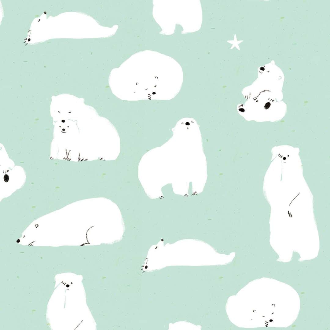 momoroさんのインスタグラム写真 - (momoroInstagram)「北極の日  #polarbear #シロクマ#illustration #momoro#ももろ#イラスト」4月6日 13時05分 - momoro6666
