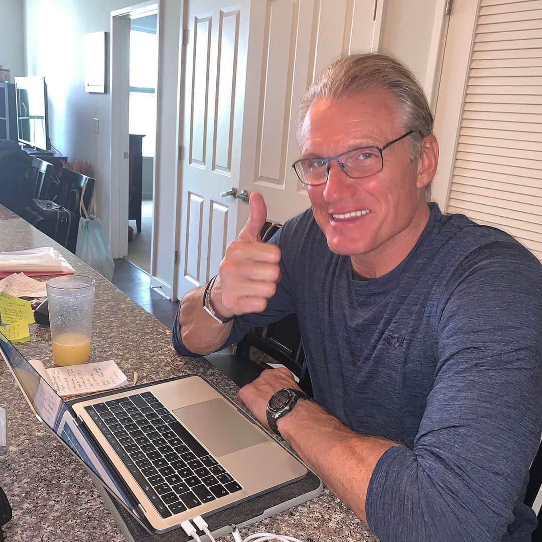 ドルフ・ラングレンさんのインスタグラム写真 - (ドルフ・ラングレンInstagram)「Working from home 🤓」4月7日 0時05分 - dolphlundgren