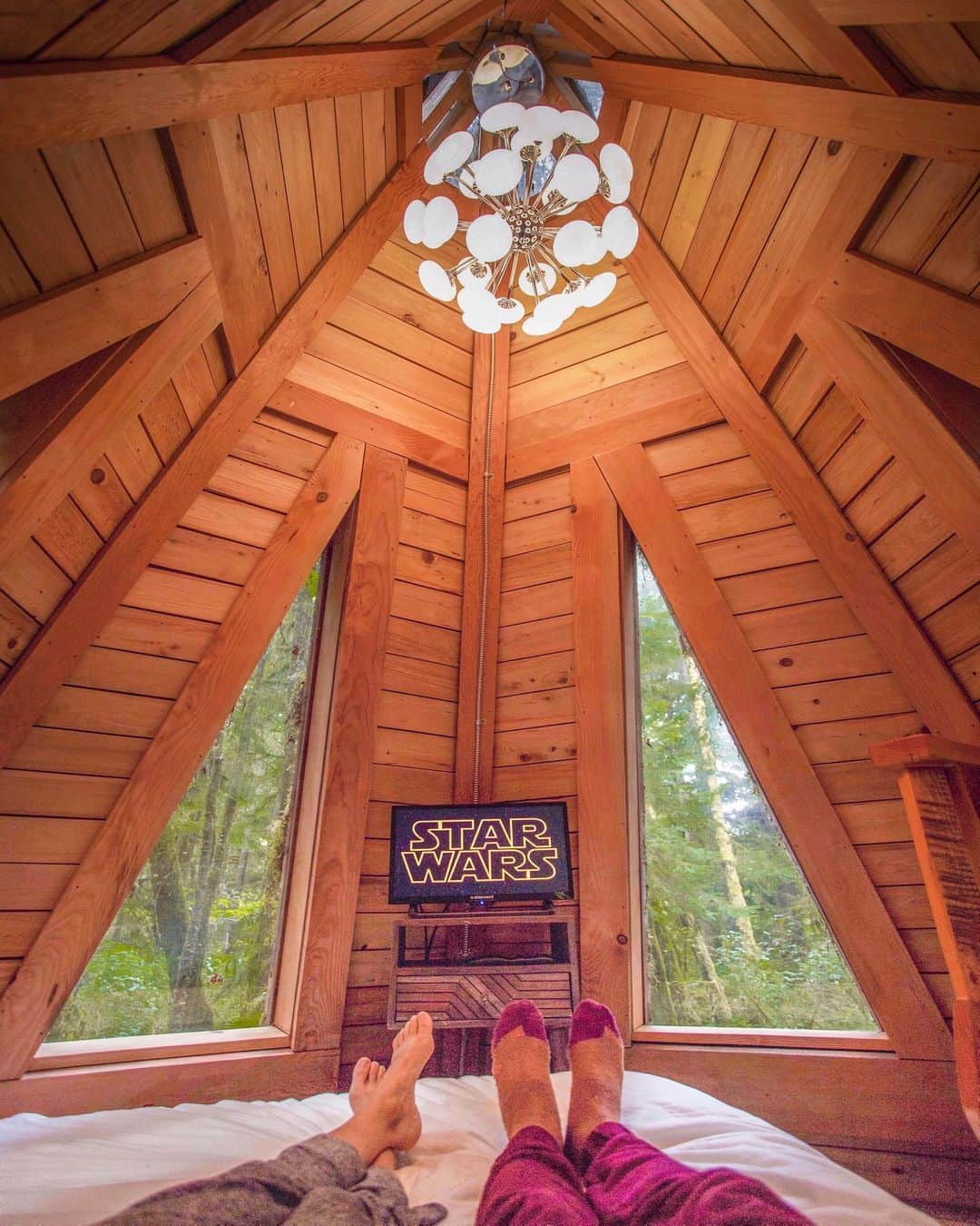 サラ・ジーン・アンダーウッドさんのインスタグラム写真 - (サラ・ジーン・アンダーウッドInstagram)「Day....???? . Our cabin home by @jacobwitzling and me 💁🏼‍♀️ . #cabinfever #cabinlife #cabin #tinyhouse #starwars」4月7日 1時06分 - saraunderwood