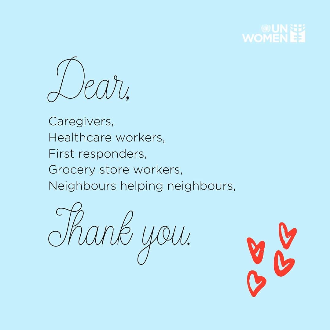 ダナイ・グリラのインスタグラム：「I’m reflecting on all the people we have to be grateful for during this time of global upheaval, uncertainty and loss. Your selfless courage is nothing short of heroic. Thank you. [Image via @UNWomen]」