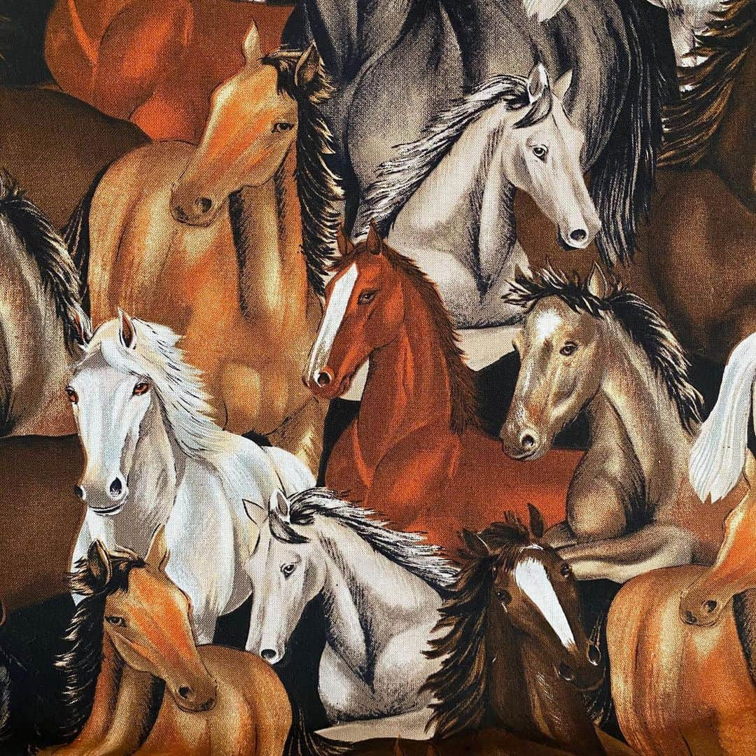 砂岡春奈のインスタグラム：「素敵な絵画🐎✨ 風のトート。 前にインテリアショップで買ったんだけど…よく考えたら競馬場ですら使うのためらう謎デザイン。日本じゃないなとは思ったけど…Canadaのお馬さんです。 競馬ブックくらいのプライスだったからまぁいいか！笑  お家でぼーっと…ずっと眺めてたら  #ゲシュタルト崩壊  はやくいつもの日常が戻ってきますように。  #暇 #コロナに負けるな  #食べてばっか #ゲシュタルト そんな馬いましたね…」